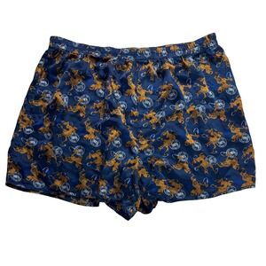 Vintage Scooby Doo Silk sleep lounge shorts PJ Men's XL Blue Y2K Cartoon Network